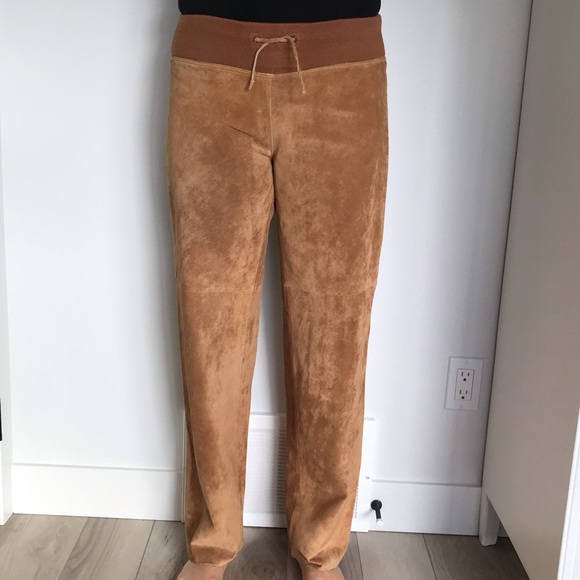 Danier Leather Pants - Lamb suede jogger pants